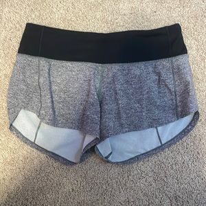 Lululemon, Size 2, Heathered Grey Speed Ups, 2.5 Inseam